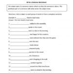 12 3Rd Grade Sentence Structure Worksheets Parts Of A Sentence