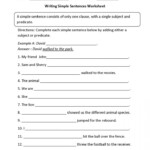 12 4Th Grade Sentences Worksheets Simple Sentences Worksheet Simple