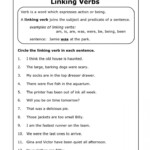 17 Linking Verbs Worksheet 2Nd Grade Linking Verbs Linking Verbs