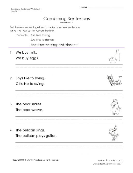 17 Sentence Or Fragment Worksheet 1St Grade Combining Sentences