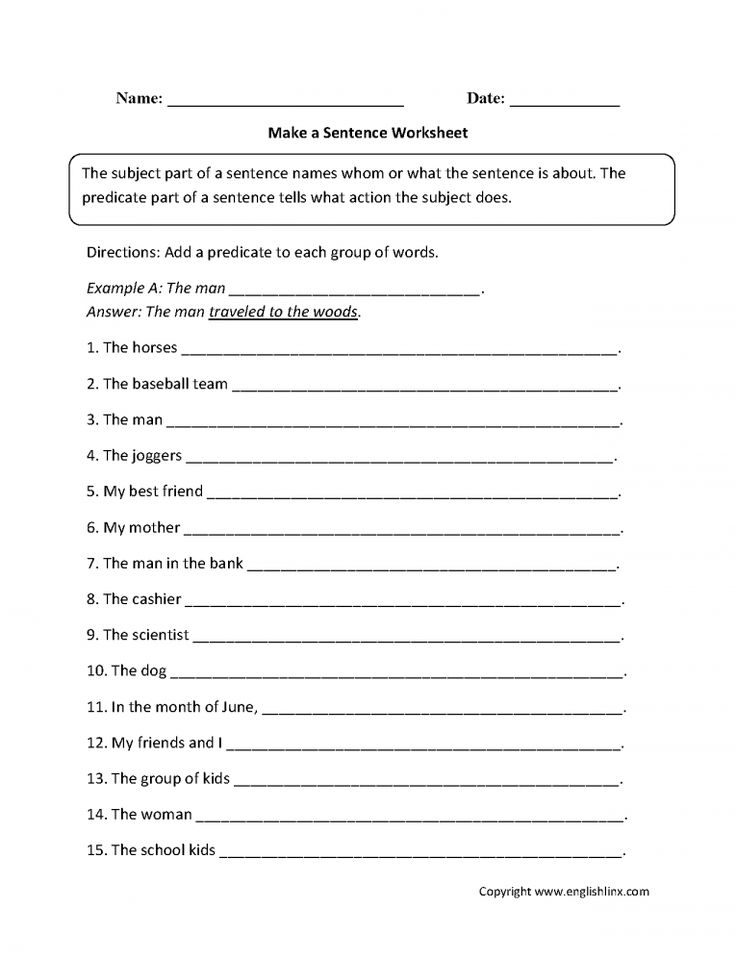 17 Sentence Structure Worksheets 2Nd Grade
