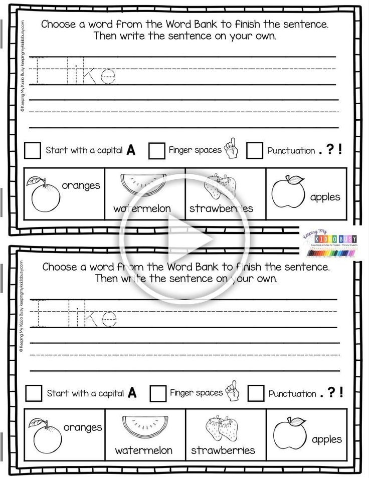 1st Grade Sentence Starters In 2020 Kindergarten Writing Prompts 