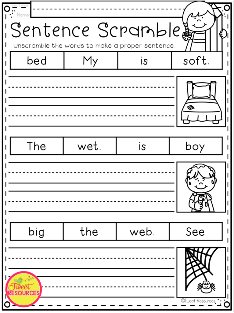 1st Grade Sentence Structure Worksheets Pdf Worksheetpedia