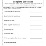 20 Complete And Incomplete Sentence Worksheets Worksheet From Home