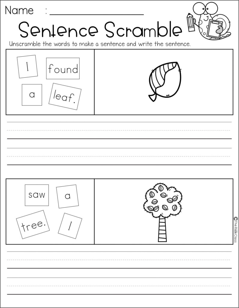 20 Scrambled Sentences Worksheets 2nd Grade Worksheet From Home