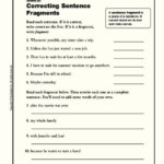 20 Sentence Or Fragment Worksheet Simple Template Design