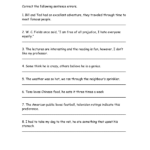 28 Run On Sentences And Comma Splices Worksheet With Answers