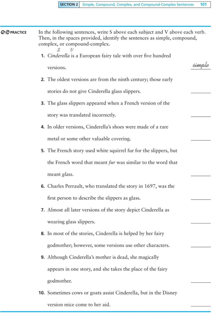 30 Compound And Complex Sentences Worksheet Education Template