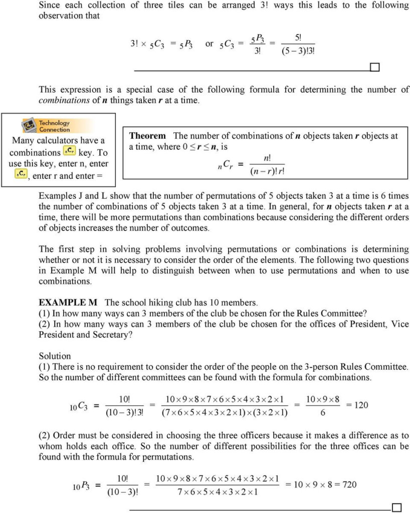 30 Permutations And Combinations Worksheet Answers Education Template