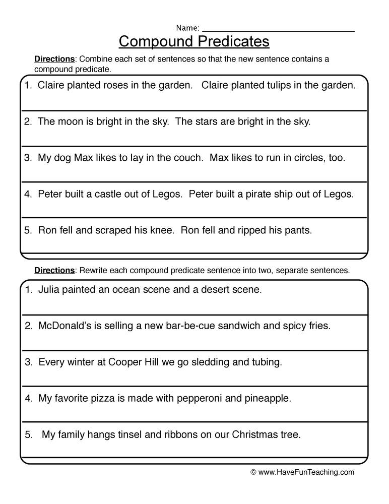 32 Compound Sentences Worksheet 4th Grade Ekerekizul