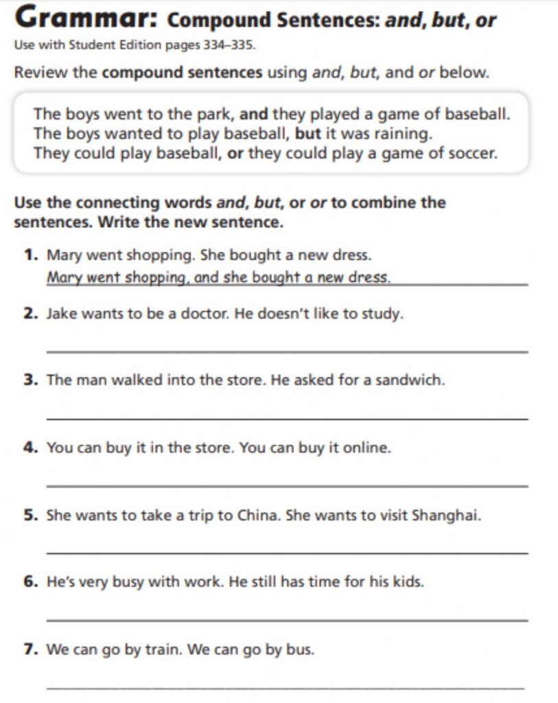 36 Compound Sentences Worksheet 4th Grade Worksheet Source 2021