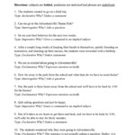 4 Types Of Sentences Worksheet 5Th Grade And Four Types Of Sentences