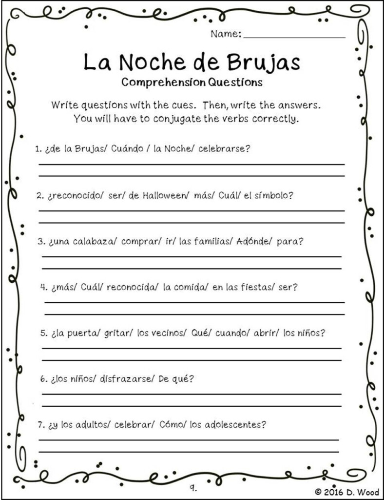 4th Grade Spanish Worksheets