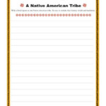 A Native American Tribe Middle School Writing Prompt Worksheet