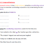 A Worksheet On Compound Sentences 2 Teaching Resources