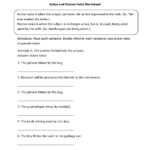 Active And Passive Voice Worksheet Active And Passive Voice Active