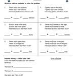 Addition Sentences Worksheets Writing Sentences Worksheets Addition