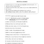 Adverb Clause Worksheets Adverbial Phrases Phrase Worksheet Clauses