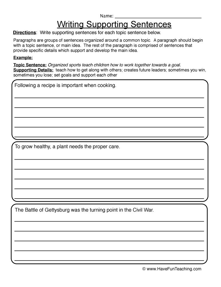 Algunproblemita Writing Complete Sentences Worksheets