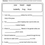 Animal Words Singular Plural Worksheet Have Fun Teaching