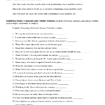Answer Key Simple And Compound Sentences Worksheet With Answers