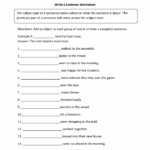 Beginning Grammar Building Sentences Worksheets 99Worksheets