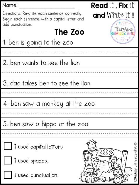 Best 25 Simple Sentences Worksheet 1st Grade Writing Worksheets 1st 