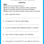 Capitalization Worksheet For 3rd Grade punctuation Your Home Teacher