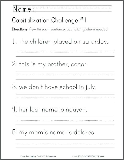 Challenging Worksheets For 1st Grade