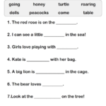 Choose Correct Word To Complete The Sentence Worksheet Turtle Diary