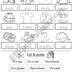 Clothes Cut Paste With Sentences ESL Worksheet By Silvigit