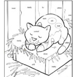 Color The Cat Printable K 2nd Grade Verbs Activity