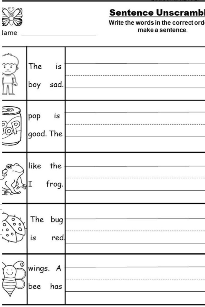 Coloring Pages Kids Free Printable Sentence Writing Worksheets