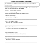 Combining With Compound Sentences Worksheet Part 2 Combining Sentences Writing Compound Sentences