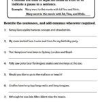 Commas In A Series Worksheet Commas In A Series Complex Sentences