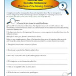 Commas With Complex Sentences Comma Worksheets Complex Sentences