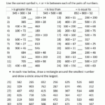 Comparing And Ordering Numbers Worksheets 4th Grade Number Worksheets