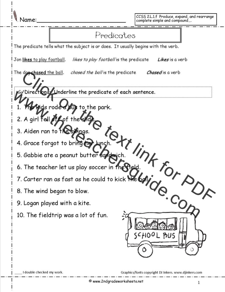 Complete Sentences Worksheet 5th Grade Printable Worksheets And 