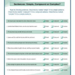 Compound And Complex Sentences Worksheets With Answers Worksheets Master