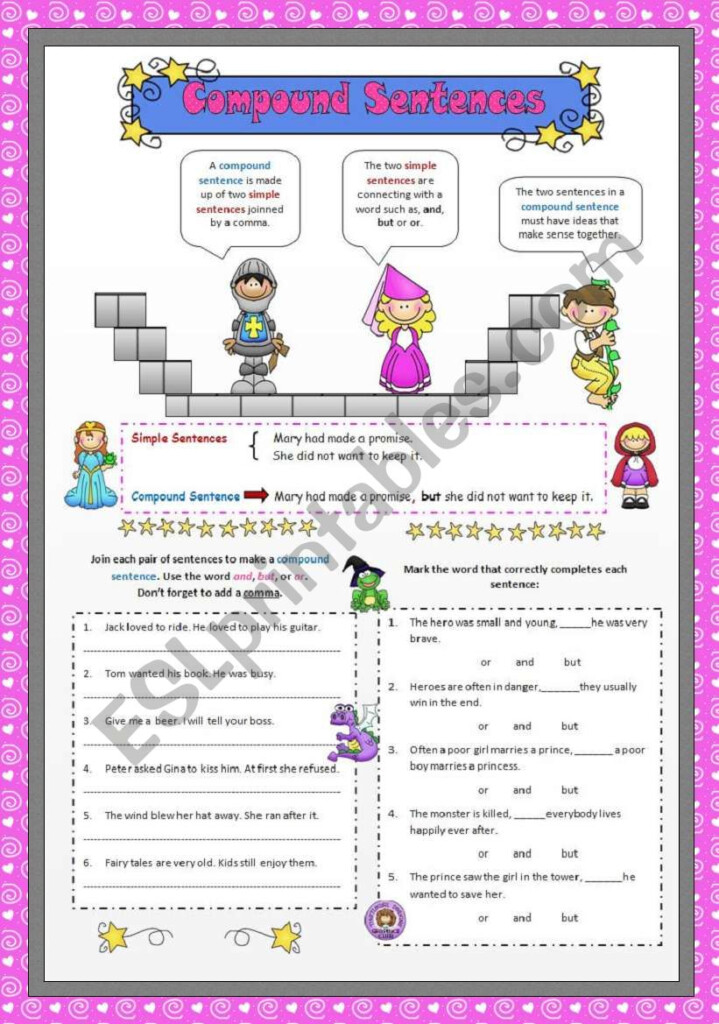 Compound Sentences ESL Worksheet By VaneV