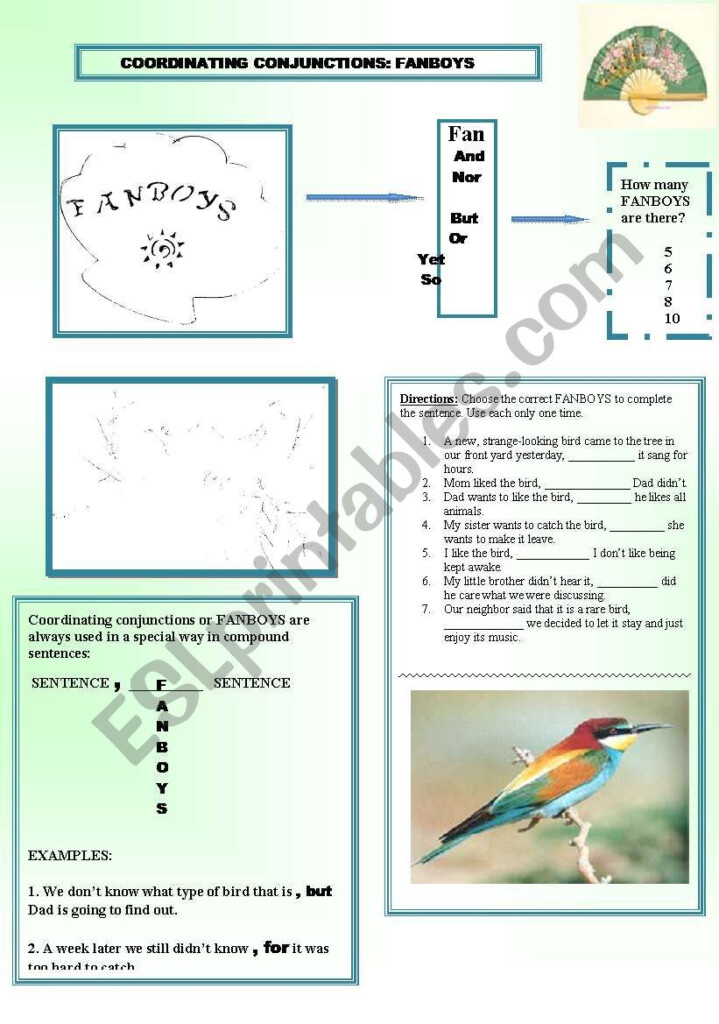 Compound Sentences Examples Using Fanboys Foto Kolekcija