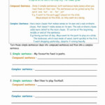 Compound Sentences Worksheet Pdf Fresh Simple Pound Plex Sentences Tmk