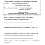 Compound Sentences Worksheets 6th Grade 34 Simple Conjunctions