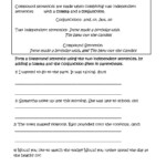 Compound Sentences Worksheets 6th Grade 34 Simple Conjunctions