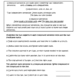 Compound Sentences Worksheets Identifying Compound Sentences