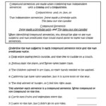 Compound Sentences Worksheets Identifying Compound Sentences