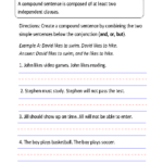 Compound Sentences Worksheets Writing Compound Sentences Worksheet