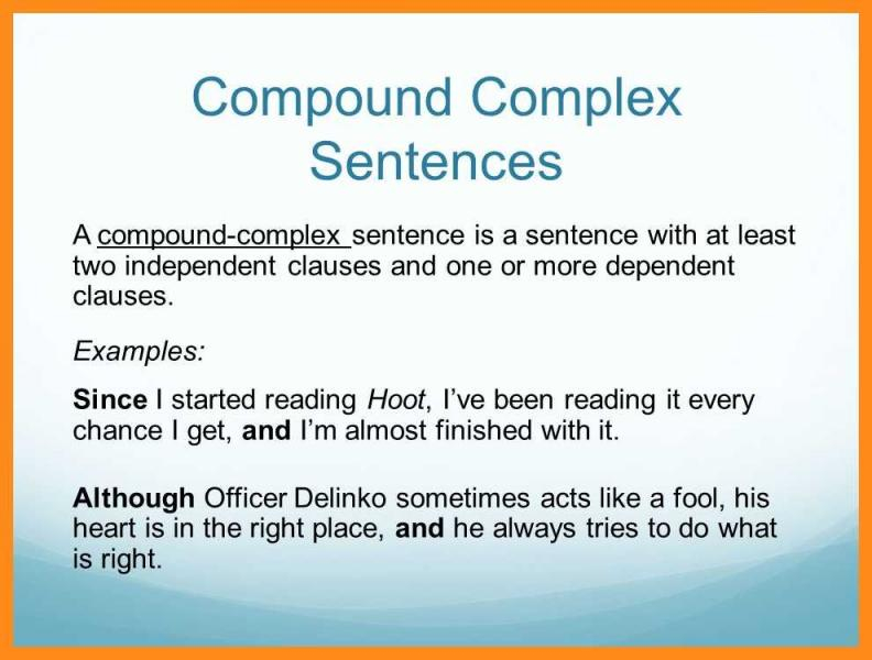 Compound Vs Complex Sentence Examples Slide Share