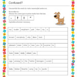 Confused Simple Sentence Writing Worksheet For Kids JumpStart