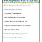 Correcting Mistakes Rewrite The Sentences Proofing And Editing